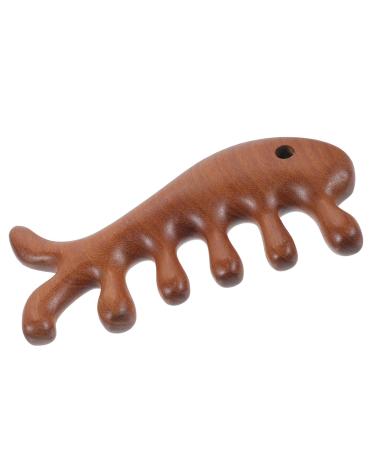 Beavorty 5-in-1 Fish-Shaped Wooden Massage Comb for Scalp Portable Wide Tooth Hair Tool - Perfect for Men - Buy Online on GoSupps.com