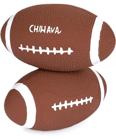 Chiwava 2-Pack 6 Latex Dog Toys - Interactive Football & Rugby Balls for Medium to Large Dogs - Buy Online on GoSupps.com