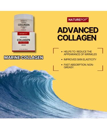 Advanced Collagen Cream with Vitamin C for Face Neck | Brightening Anti-Wrinkle Reduce Appearance of Dark Spot with 10 Botanical Extracts + 5 Fermented Extracts + Collagen | Made in Korea (50 mL) - Buy Online on GoSupps.com