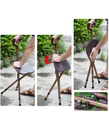 Aid Folding Seat Cane Height Adjustable Aluminum Alloy Cane Seat Crutches Hello Independence - Buy Online on GoSupps.com