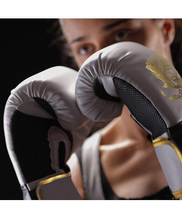 White Boxing Gloves 12 oz for Men, Women, and Youth - Training Kickboxing MMA Punching Bag Gloves - Buy Online on GoSupps.com