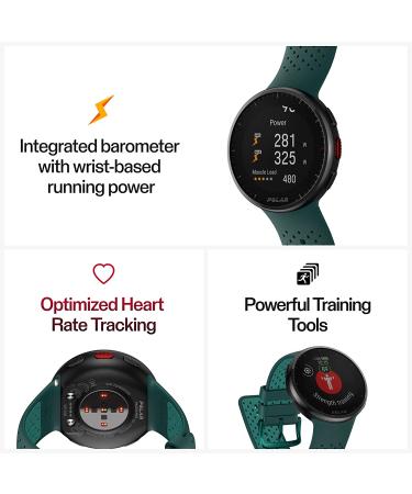 Polar Pacer Pro GPS Running Watch - Ultra-Light Design - Gray-Black S-L - Buy Online on GoSupps.com