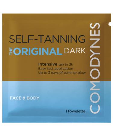 Comodynes Self-Tanning Intensive and Uniform Color Towels for Face and Body - Intensive and Fast Bronzing - All Skin Types - Individually Wrapped Towelettes - 24 Packs