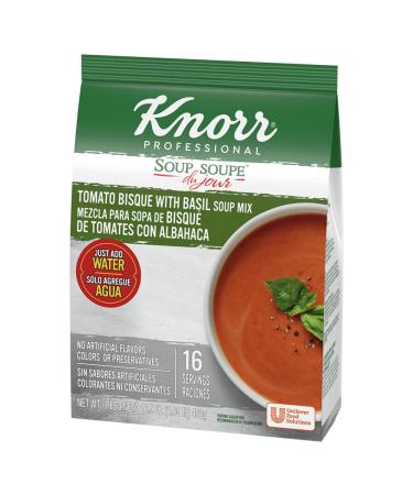 Knorr Professional Tomato Basil Bisque Soup du Jour 16.9 oz Pack of 4 - No Artificial Preservatives, Colors, or Flavors - Just Add Water - Buy Online on GoSupps.com