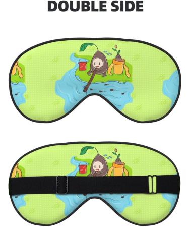 Buy Sunflower Seeds Fishing Eye Mask - Unisex Adjustable Blackout Sleep Mask for Travel Yoga & Office Naps - Buy Online on GoSupps.com