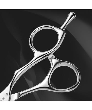AOLANDUO Barber Scissor (5.5 Inch)-Extremely Sharp-Offset Design Using JP440C Stainless Steel Hair Cutting Scissor for Precision Cutting with Extreme Curved Thumb Ring Shape. - Buy Online on GoSupps.com