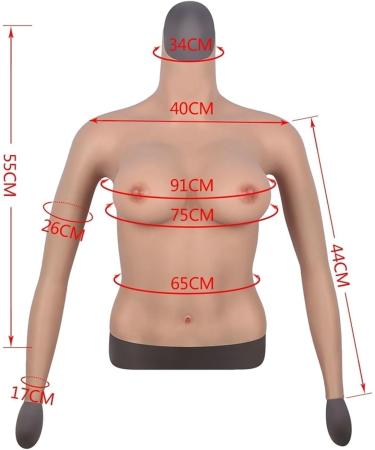 Knobco High Collar Silicone Breast Shapes - Soft Cotton Filler Enhancers for Mastectomy Weddings Cosplay & More - Ivory White - Buy Online on GoSupps.com