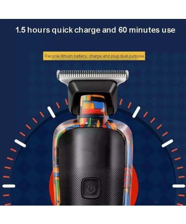 Buy Professional Hair Clippers for Men - Rechargeable Electric Trimmer with Graffiti Design - Buy Online on GoSupps.com