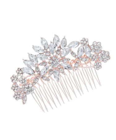 MAGICLULU 1pc Alloy Haircombs Bridal Haircombs Rhinestone Haircombs for Women Hair Combs