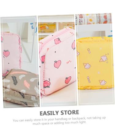Lurrose 3pcs Napkin Storage Travel Organizer Bags - Portable Zipper Pouch for Makeup & Menstrual Essentials - Buy Online on GoSupps.com