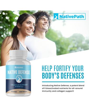NativePath Native Defense - All-Natural Immune Support & Collagen Booster with Elderberry, Vitamin C, D & Zinc - 30-Day Supply - Buy Online on GoSupps.com