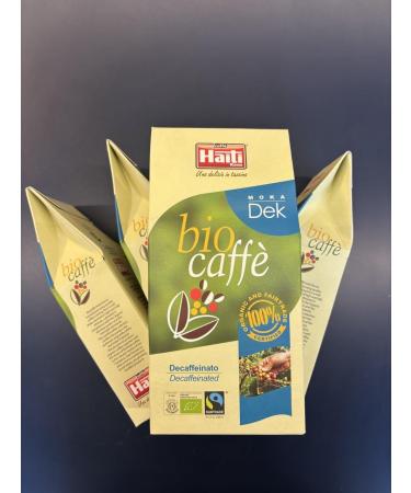 Caffè Haiti Roma Biocaffè Moka Dek 100% Organic 100% equosolidal decaffeinated ground coffee 4 x 250 g