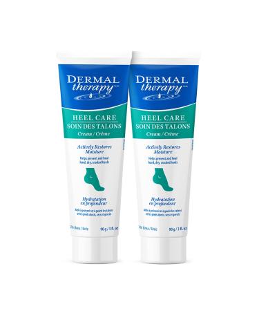 Dermal Therapy Heel Care Cream - Moisturizing Treatment that Repairs and Heals Dry Rough Cracked Heels and Feet (3 oz / 90g) - Pack of 2 90 g (Pack of 2)