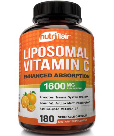 NutriFlair Liposomal Vitamin C 1600 mg - 180 Capsules