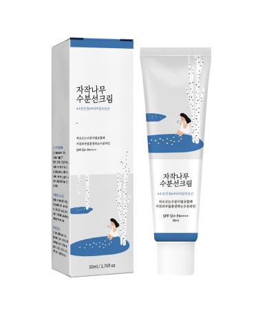 Korean Sunscreen Organic Sunscreen SPF50 PA++++ Birch Juice Moisturizing Sunscreen Korean Skincare Sunscreen Strong UV Protection Moist Essence Type (1PCS)