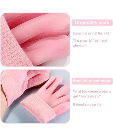 Moisturizing Gel Socks & Gloves Set for Softening Cracked Feet - Reusable Foot Care Spa Treatment (Pink) | International Shipping Available - Buy Online on GoSupps.com