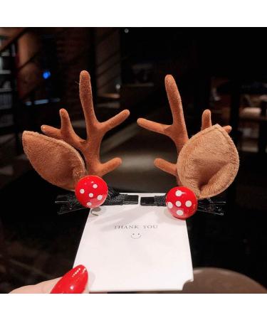 4 Pairs Christmas Deer Antler Hair Clips Cute Antler Hairpins Christmas Hair Clips Lovely Xmas Party Headwear for Children (Style 1) Picture 1 - Buy Online on GoSupps.com
