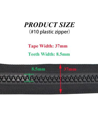 YaHoGa 24 Inch Separating Jacket Zippers - 2PCS Black Tape Heavy Duty Zippers - Buy Online on GoSupps.com