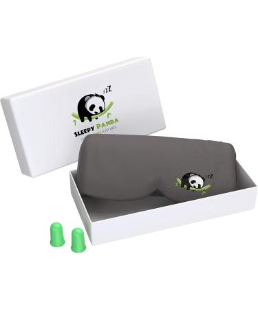 Sleepy Panda Bamboo Sleep Mask - 100% Blackout Luxury Eye Mask for Side, Back, & Front Sleeping - Includes Bonus Ear Plugs - Buy Online on GoSupps.com