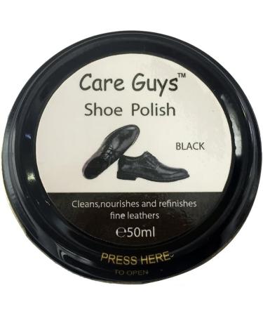 Black Shoe Polish Wax 2.7oz - Cleans, Nourishes & Refines Leather Shoes - Buy Online on GoSupps.com