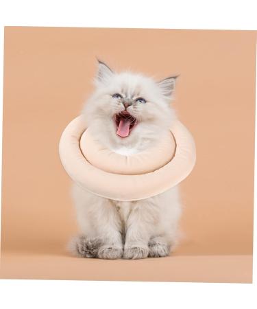 CORHAD Elizabeth Circle Cats Cone Puppy Collars Neck Cone The Waterproof Cloth is Filled with Pp Cotton S Beige - Buy Online on GoSupps.com
