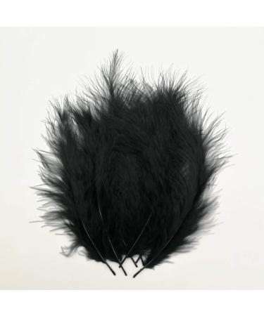 100pcs Black Marabou Feathers 4-6 Inches for Crafts, Dream Catcher & Fly Tying - Buy Online on GoSupps.com