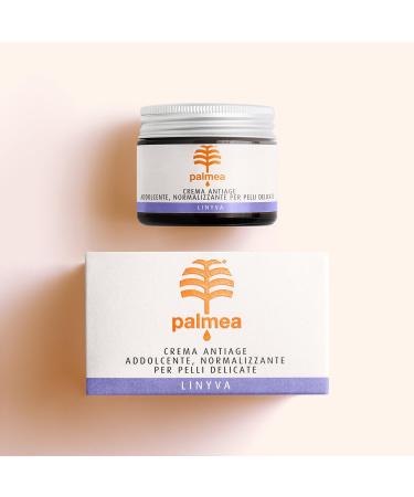 Palmea Linyva di Palmea Anti-Aging Soothing and Normalizing Cream - Natural Face Cream for Delicate Skin with Aloe Vera Date and Horse Pear - 50ml Jar