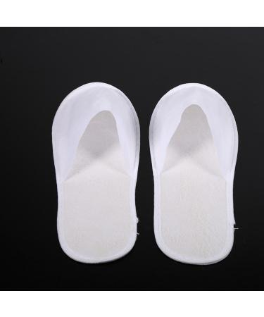 Lyrlody Disposable Hotel Slippers for Couples - Unisex Portable Slippers Set for Beauty Centers Wellness and Hotels - 27 x 11 cm White - Buy Online on GoSupps.com