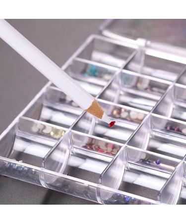 20pcs Wax Pencil for Rhinestones Nail Tools Rhinestones Picker Pencil Crayons Pencils Nail Rhinestones Nail Art Tools Nail Point Pen Dotting Pen Wooden White Manicure Dot Pen - Buy Online on GoSupps.com