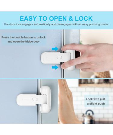Clymene Child Locking Refrigerator Lock | Secure Door Lock for Kids Pets & Seniors | White Rubber Seal - Buy Online on GoSupps.com