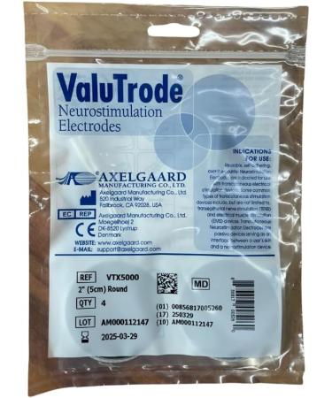 Valutrode X Electrodes - White Cloth 2 Round (40/case) | Premium Quality for Optimal Performance - International Shipping Available - Buy Online on GoSupps.com