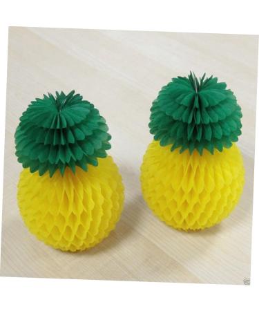 8pcs Ornament Plant Paper Pineapple Party Supplies Pineapple Decor Honeycomb Yellow 8PCS 20CM - Buy Online on GoSupps.com