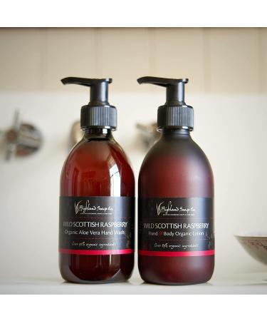 Highland Soap Company Wild Scottish Raspberry Hand & Body Lotion 300ml - Nourishing Moisturizer for Soft Skin - Buy Online on GoSupps.com