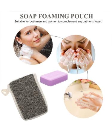 FRCOLOR Bath Sponge & Dr. Sasquatch Soap Holder Bag - Microfiber Exfoliating Pouch for Body & Face Cleaning | 3pcs Soft Soap Bags - Buy Online on GoSupps.com