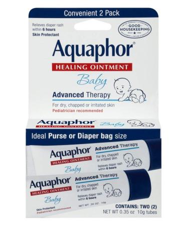 Aquaphor Baby Healing Ointment 0.35 Ounce 2 Count (10ml) (6 Pack)