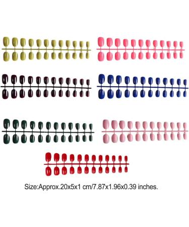 Dajidafu Round Nail Set Fashionable Classic Press-on Fingernails Removable Strong Viscosity Adjustable Solid Manicure Stickers Type 6 - Buy Online on GoSupps.com