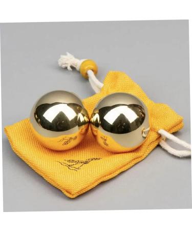 JECOMPRIS Brass Foot Massage Balls - 4-Piece Gymnastics Set for Healthcare & Exercise | Handballs & Baoding Massage Globe - Buy Online on GoSupps.com