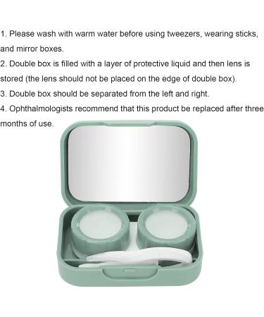ZJchao Cute Green Lens Case - Portable Travel Holder Box & Mirror Storage Kit for Easy Use - Buy Online on GoSupps.com