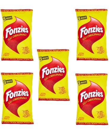 Fonzies Fonzies 45 x Corn Snacks with Cheese 211g in 5 for 9 x 23g Bags of Chips
