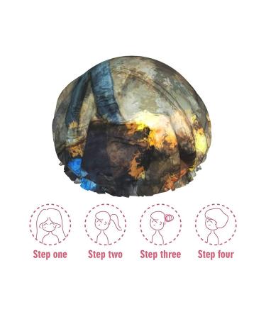 Musical Man Guitar Player Printed Shower Cap - Waterproof, Fits All Head Sizes and Hair Textures for Women - Buy Online on GoSupps.com