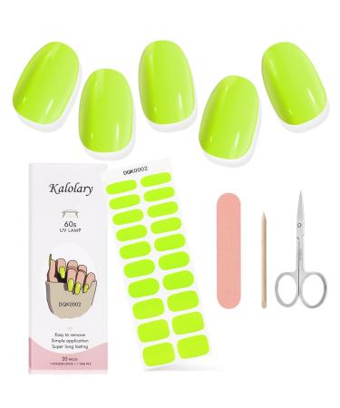 Kalolary Gel Nail Polish Strips Nail Gel Art Sticker Waterproof Full Nail Wraps Decal Sets with Scissors Nail File and Stick for Women Girls Nail Art Decor (UV/LED Lamp Required)-2