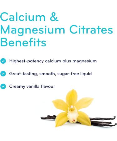 Cal Mag Citrates Liquid with D3 Vanilla Vanilla 450 ml (Pack of 1) - Buy Online on GoSupps.com