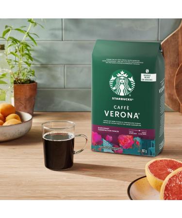 Starbucks Caff Verona Dark Roast Whole Bean Coffee 340g Bag (Pack of 6) Verona 340 g (Pack of 6) - Buy Online on GoSupps.com