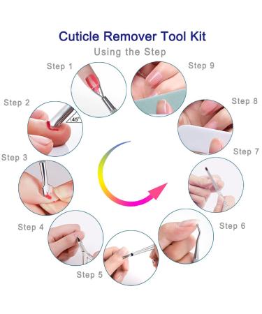 Professional 9PCS Cuticle Trimmer and Pusher Set - Premium Stainless Steel Care Kit for Nails - Buy Online on GoSupps.com