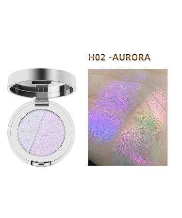 Serseul Chameleon Highlighter Palette - Color Shifting Glitter Eye Shadow & Silky Texture Makeup, H02 Aurora - Buy Online on GoSupps.com