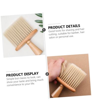 Minkissy 2-Piece Vintage Dusting Brush Set for Men - Soft Cleaning Tool for Mustache Beard & Haircut - Wooden Handle 10.6x4.7cm - Ideal for Home Grooming - Buy Online on GoSupps.com