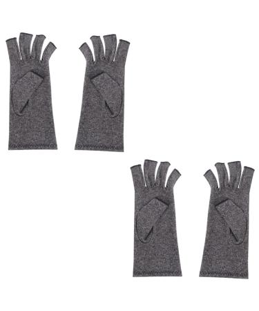 Gatuida 2 Pairs Safety Gloves Anti Gloves Protective Gloves for Half-finger Gloves
