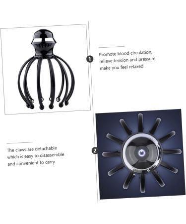 Coolhiya 1stk Head Massager & Manual Back Scratcher | Octopus Massage Tool for Relaxation & Scalp Care - 18x14.5cm Black - Buy Online on GoSupps.com