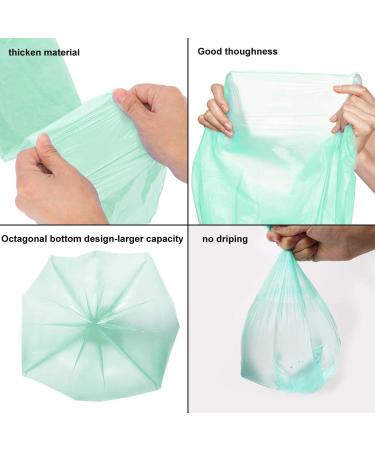AYOTEE Mini Compostable 1.2 Gallon Small Trash Bags - Strong Bathroom Garbage Bags for Home Office Kitchen - Fits 5 Liter 1 Gal Cans - Green - Buy Online on GoSupps.com