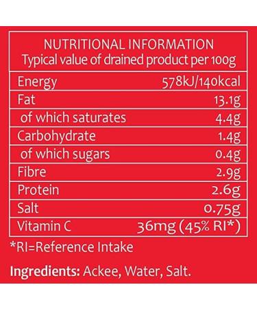 Tropical Sun Jamaican Ackees | 280G | Ackee in Salted Water | No Artificial Colours | No Preservatives | Water and Salt | True fruit of Jamaica | Suitable for Vegan | Jamica Origin (Pack of 4) - Buy Online on GoSupps.com